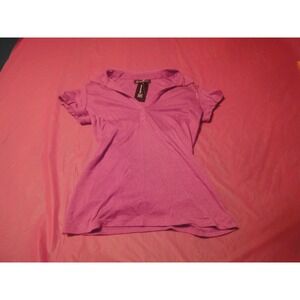 INC international concepts Petite Womens M purple collar stretch shirt top NWT